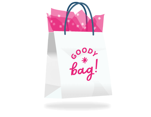 A gif tbag that says "Goody Bag"