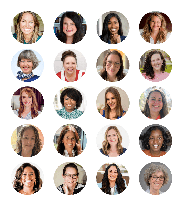 Several headshots of Get Organized HQ Virtual 2026 speakers, including Diane in Denamrk, Kathryn from Do It On A Dime, and Miss Freddy